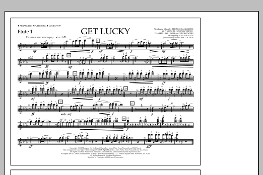 Download Tom Wallace Get Lucky - Flute 1 Sheet Music