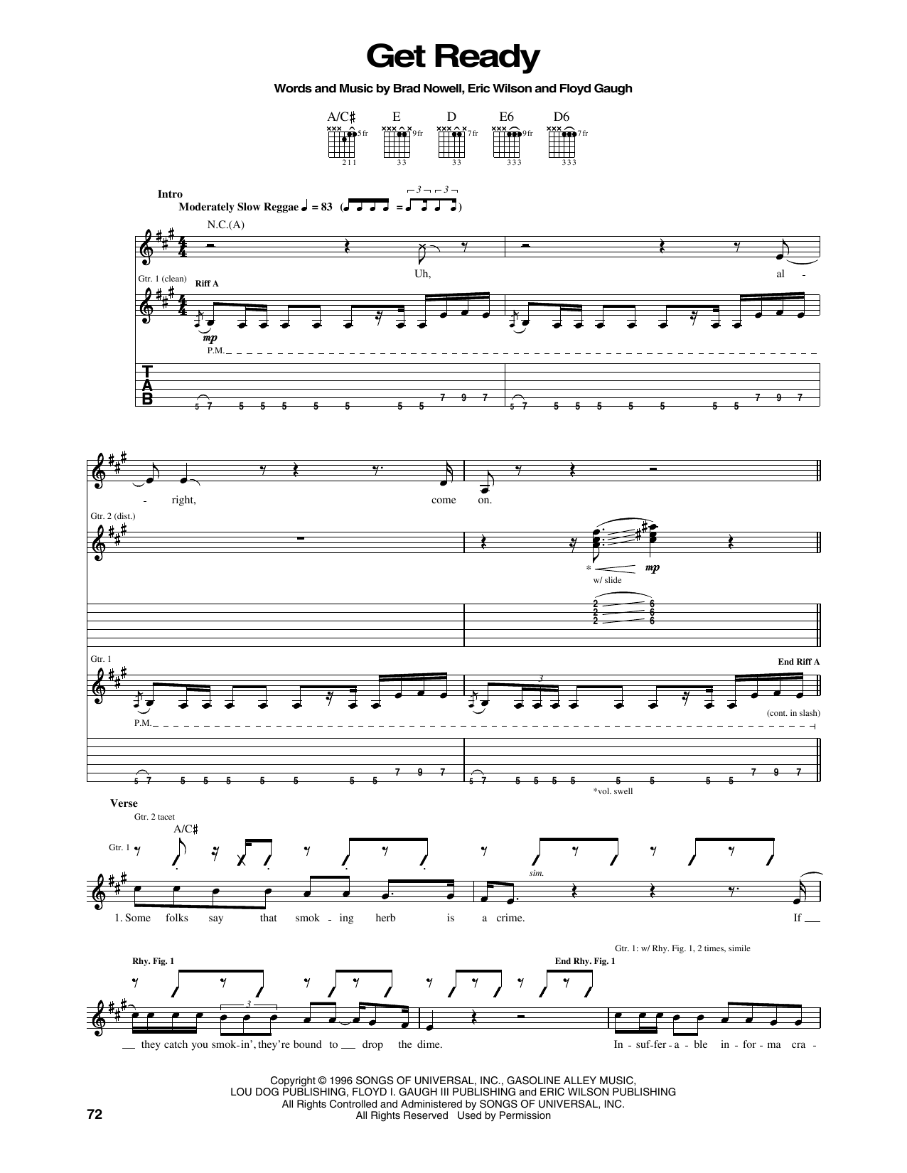 Download Sublime Get Ready Sheet Music