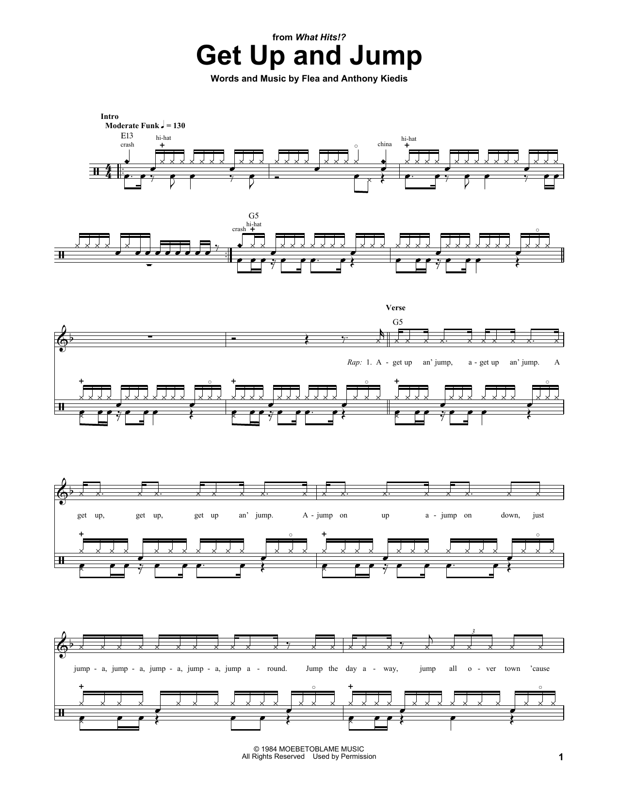 Download Red Hot Chili Peppers Get Up And Jump Sheet Music
