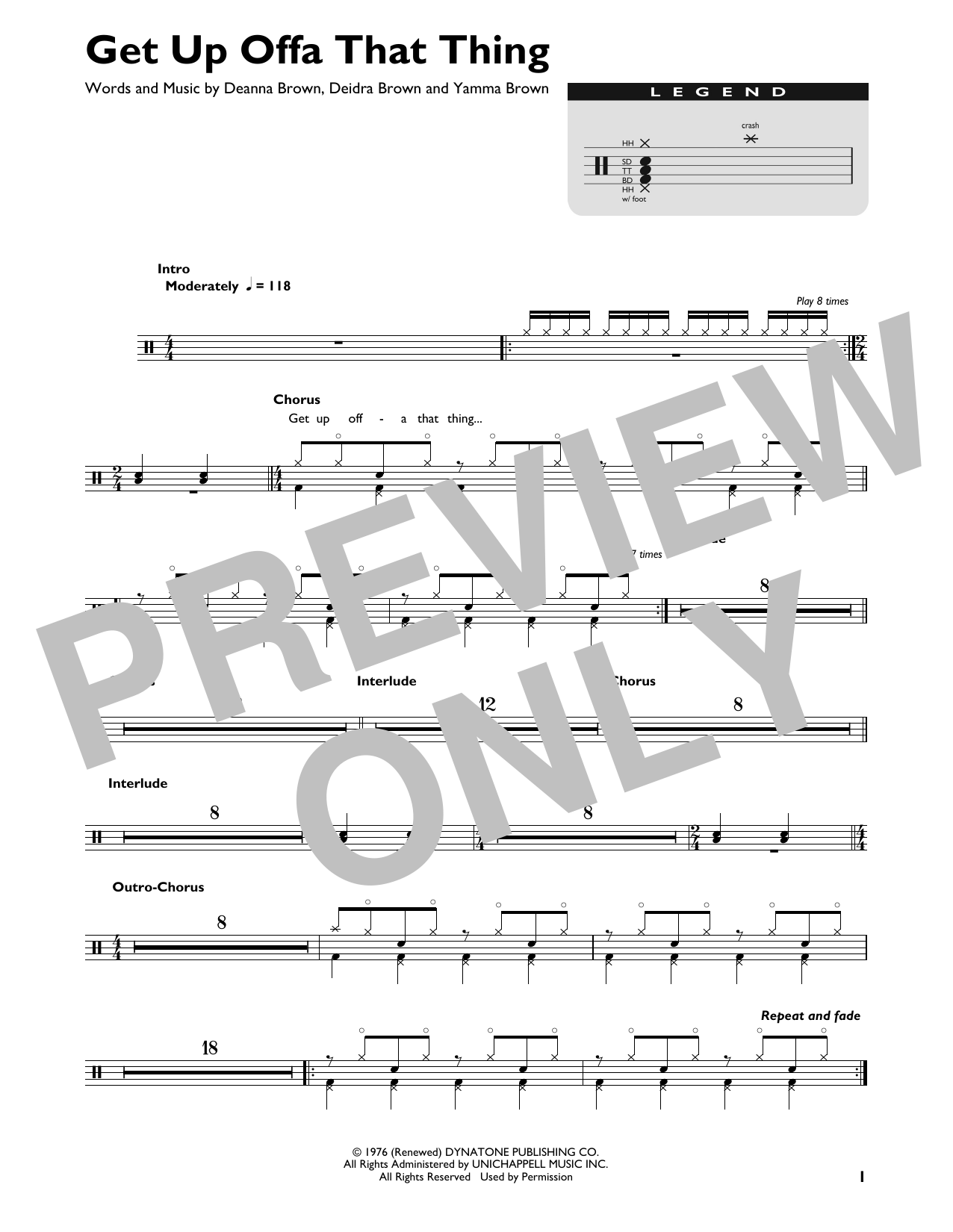 Download James Brown Get Up Offa That Thing Sheet Music