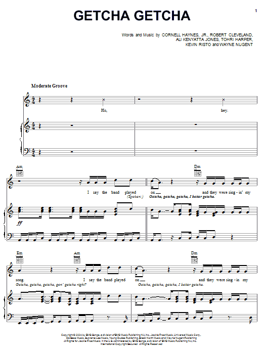 Download Nelly Getcha Getcha Sheet Music