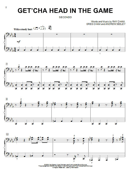 Download Zac Efron Get'cha Head In The Game (from High Sch Sheet Music