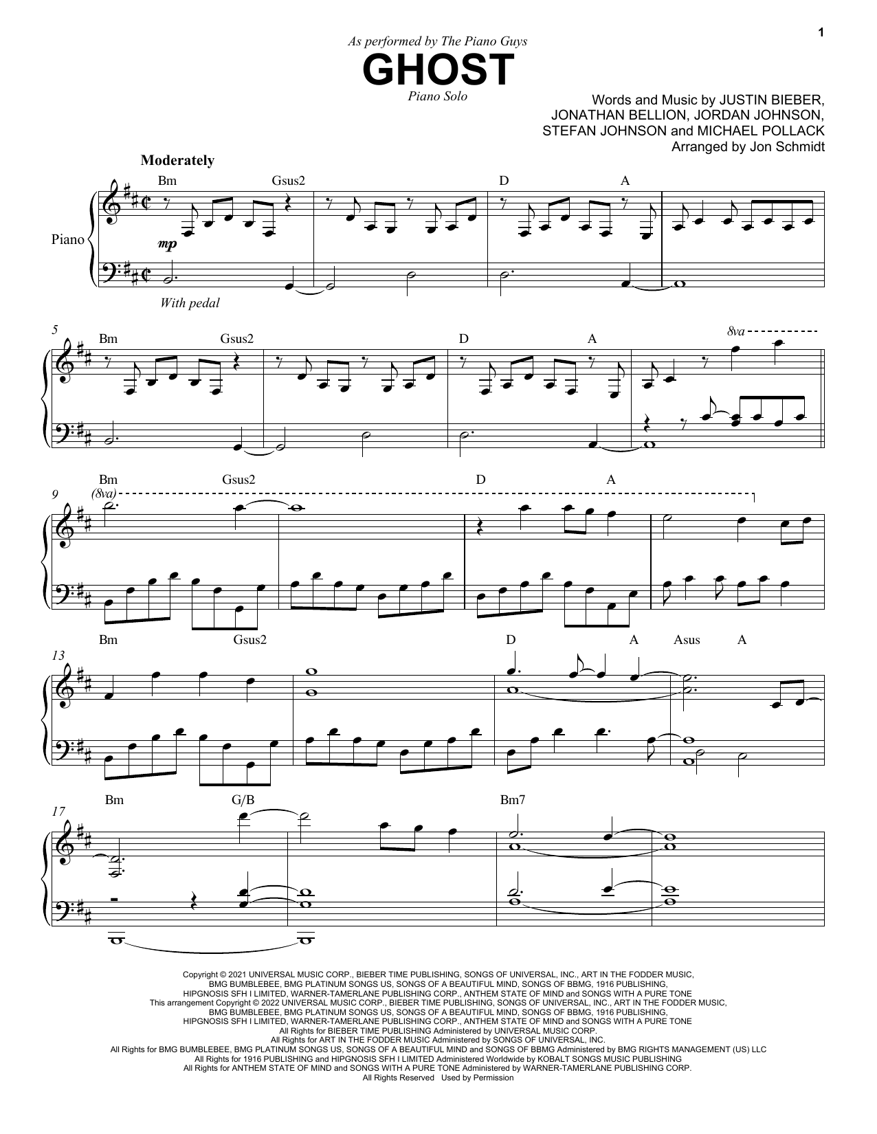 Download The Piano Guys Ghost Sheet Music