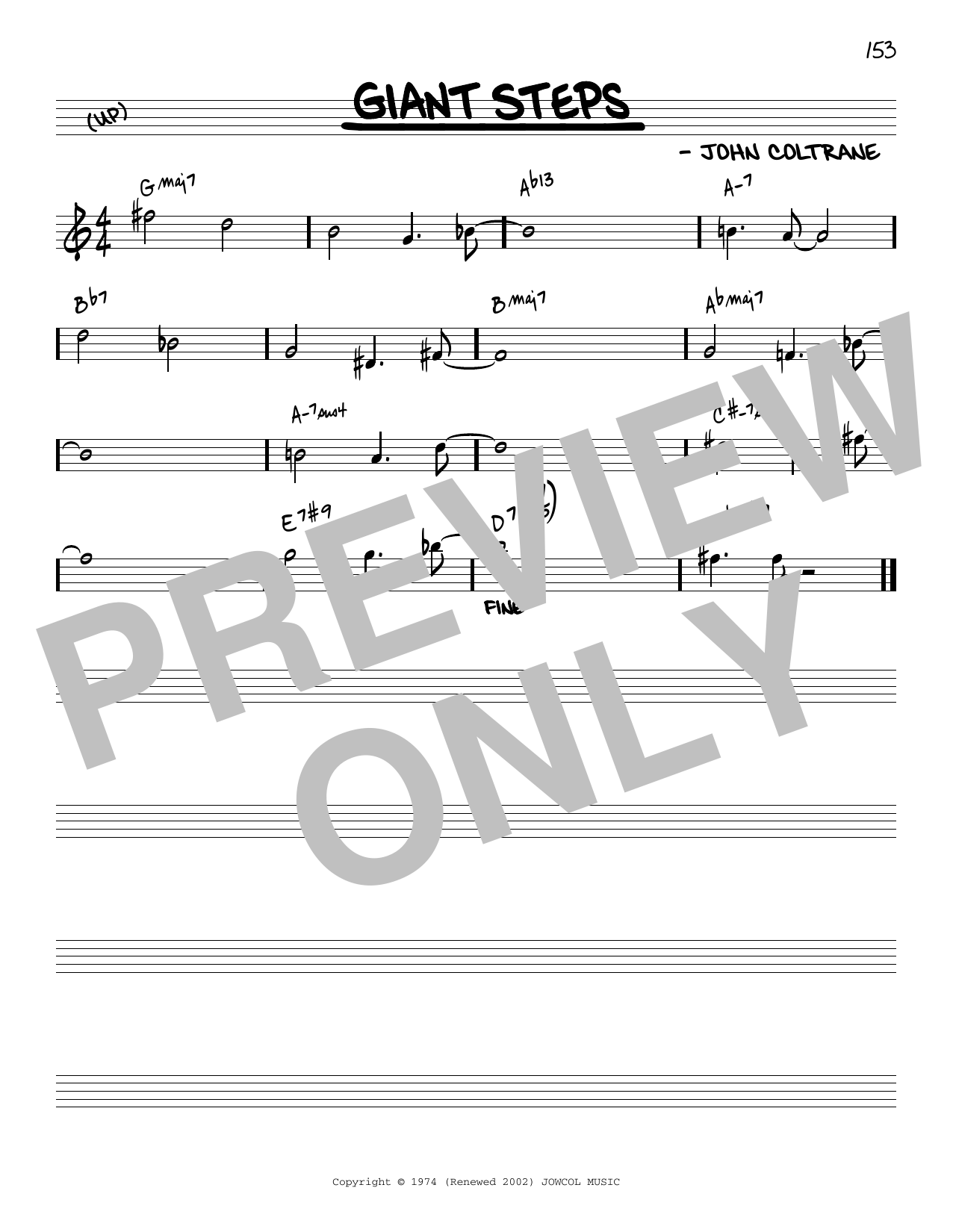 Download John Coltrane Giant Steps [Reharmonized version] (arr Sheet Music