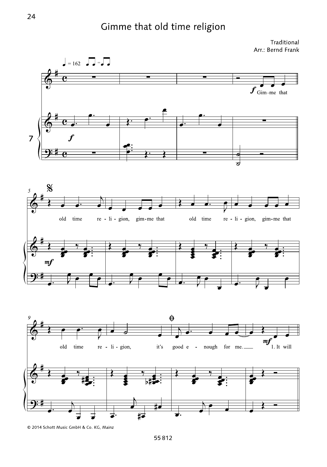 Download Bernd Frank Gimme that old time religion Sheet Music