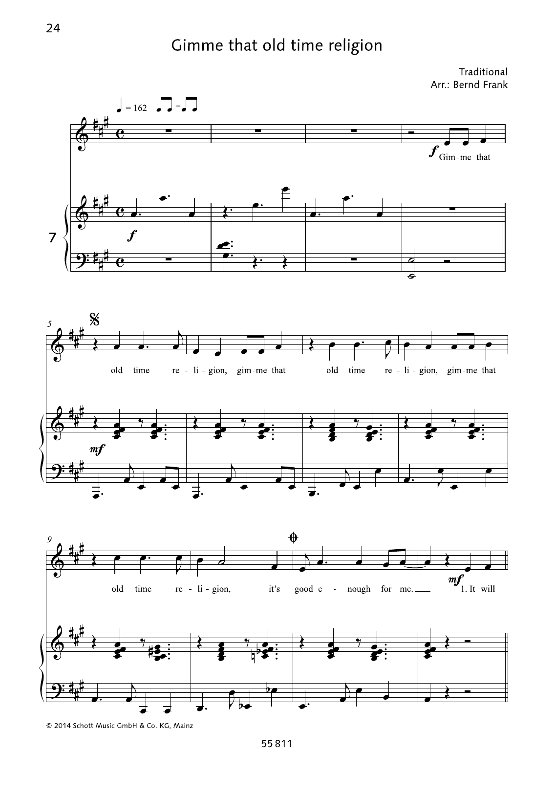 Download Bernd Frank Gimme that old time religion Sheet Music