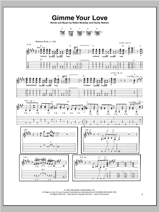 Download Michael Schenker Group Gimme Your Love Sheet Music