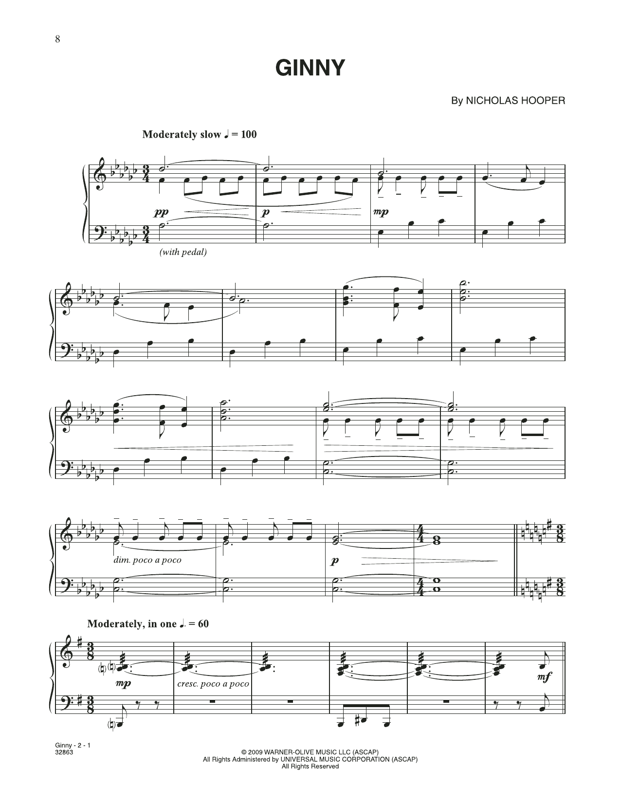 Download Nicholas Hooper Ginny (from Harry Potter) Sheet Music