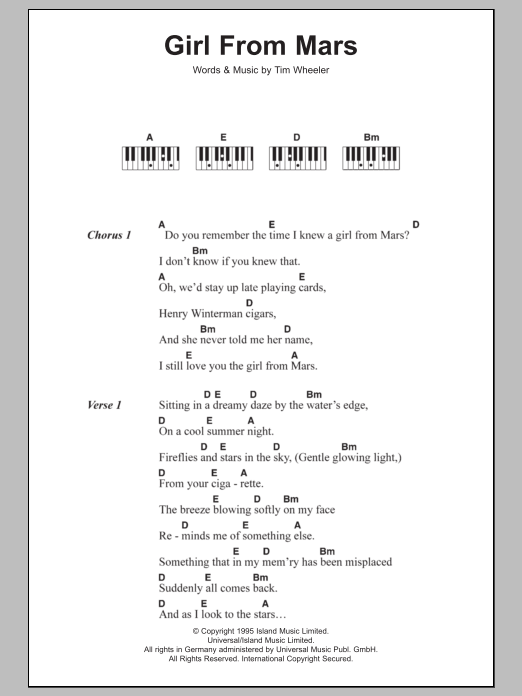 Download Ash Girl From Mars Sheet Music