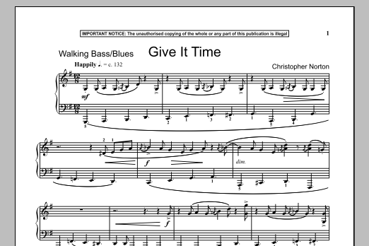 Download Christopher Norton Give It Time Sheet Music