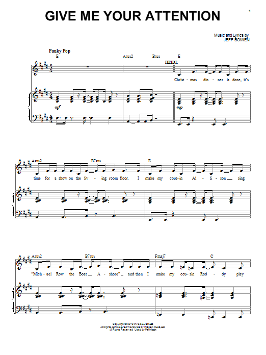Download Jeff Bowen Give Me Your Attention Sheet Music