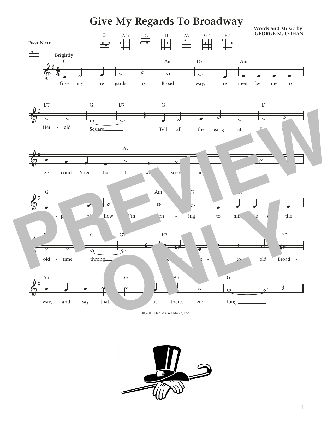 Download George M. Cohan Give My Regards To Broadway (from The D Sheet Music