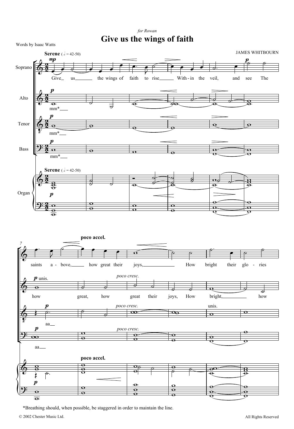 Download James Whitbourn Give Us The Wings Of Faith Sheet Music