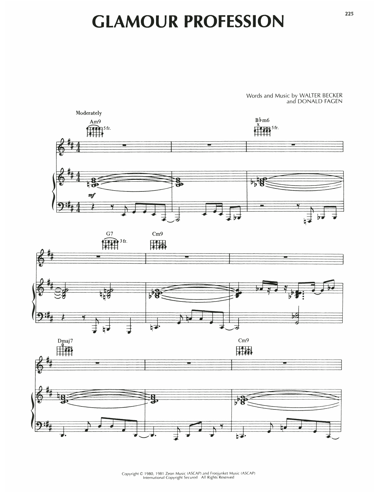 Download Steely Dan Glamour Profession Sheet Music