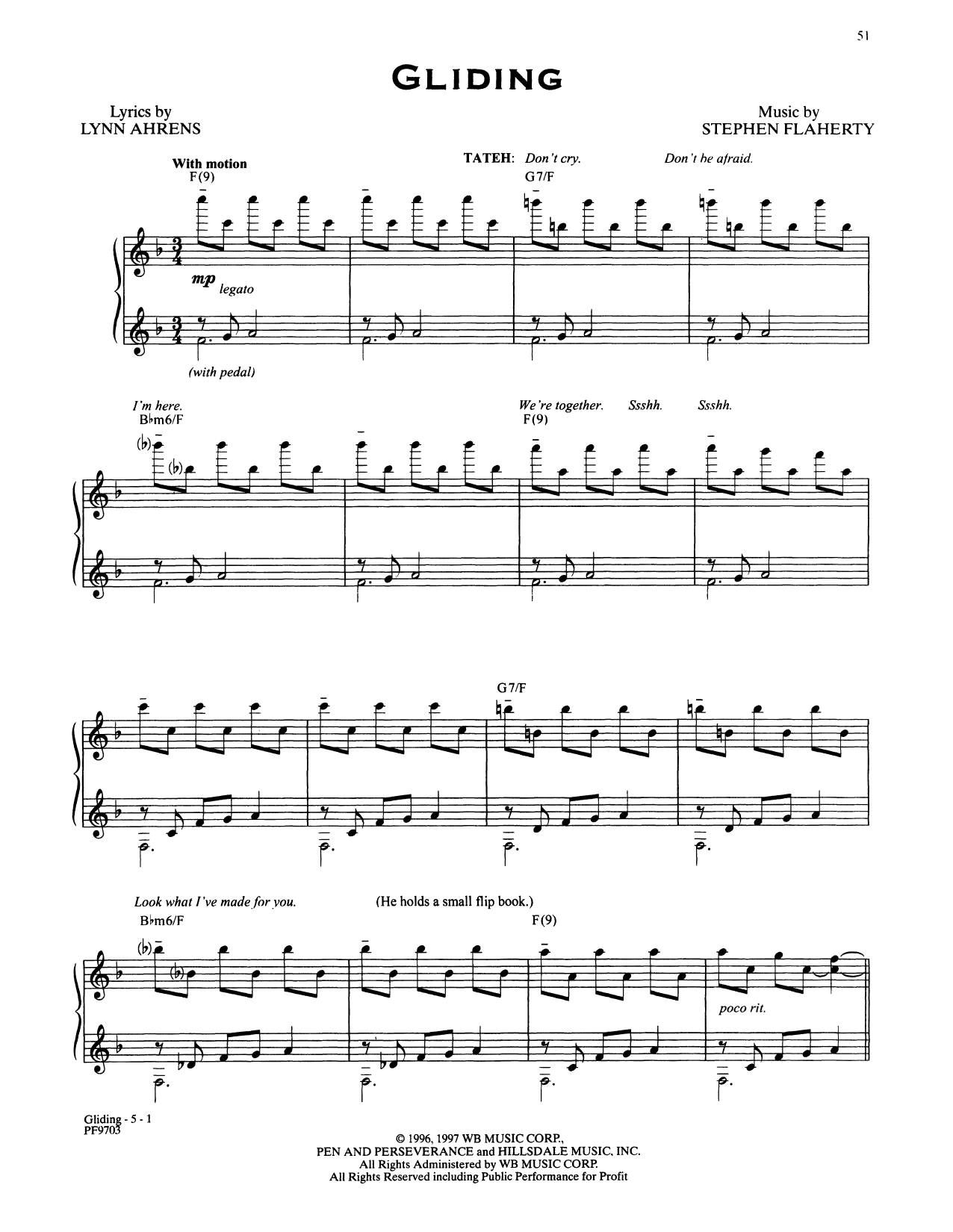Download Stephen Flaherty and Lynn Ahrens Gliding (from Ragtime: The Musical) Sheet Music