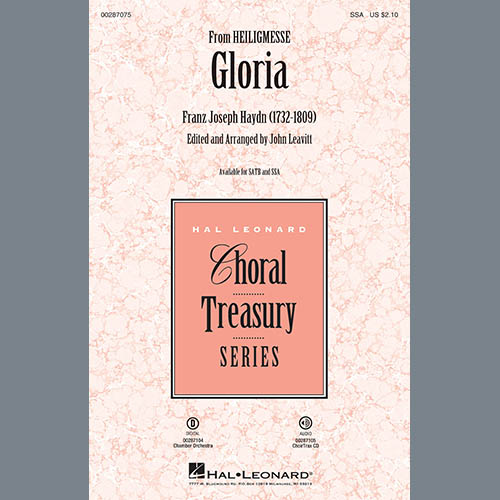Download Franz Joseph Haydn Gloria (from Heiligmesse) (arr. John Leavitt) Sheet Music and Printable PDF Score for SSA Choir