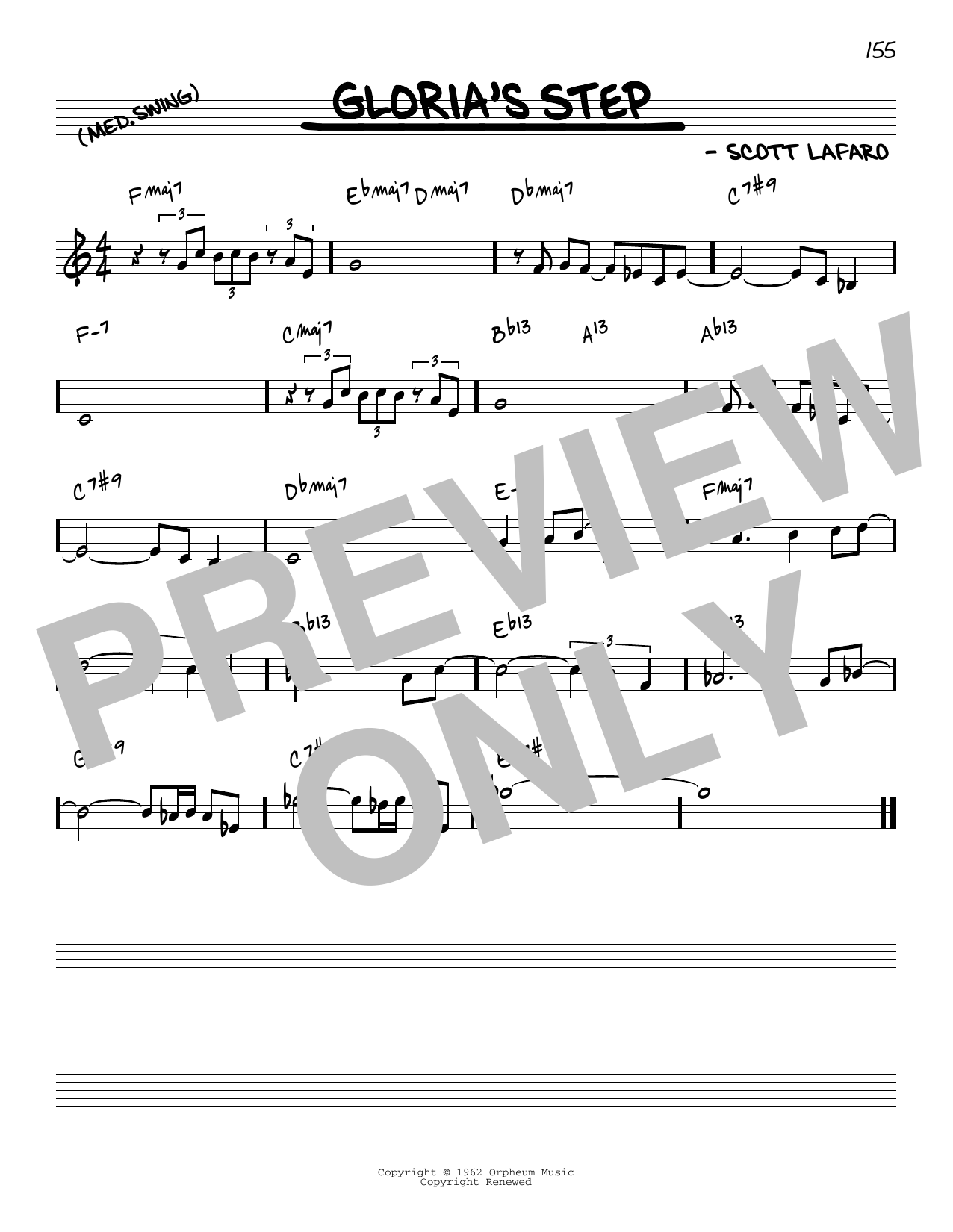 Download Scott LeFaro Gloria's Step [Reharmonized version] (a Sheet Music