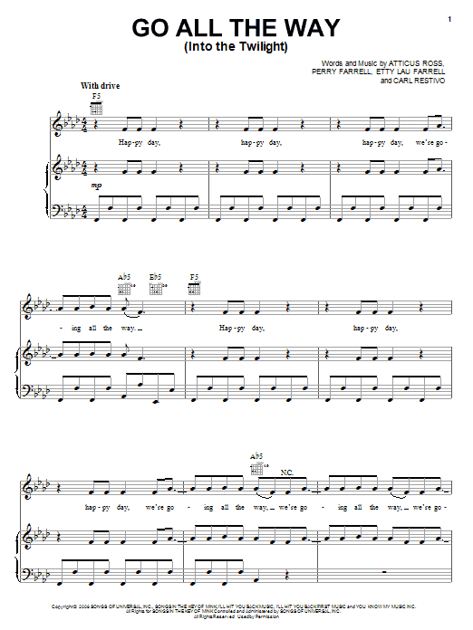 Download Perry Farrell Go All The Way (Into The Twilight) Sheet Music