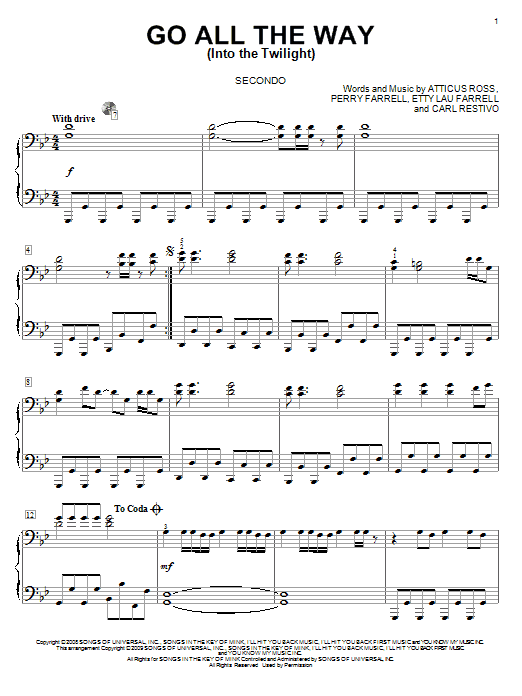 Download Perry Farrell Go All The Way (Into The Twilight) Sheet Music