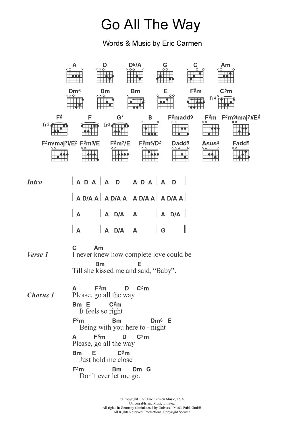 Download The Raspberries Go All The Way Sheet Music