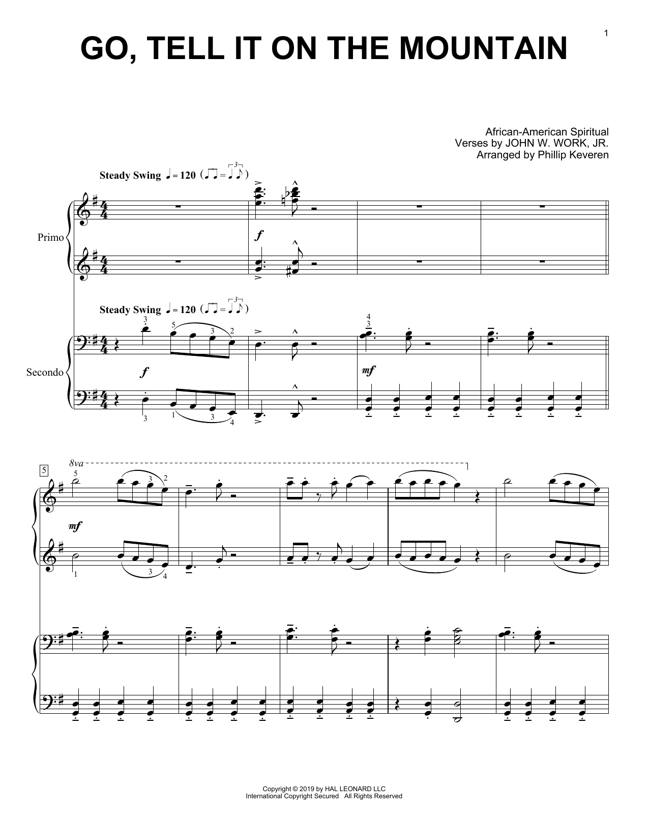 Download African-American Spiritual Go, Tell It On The Mountain (arr. Phill Sheet Music