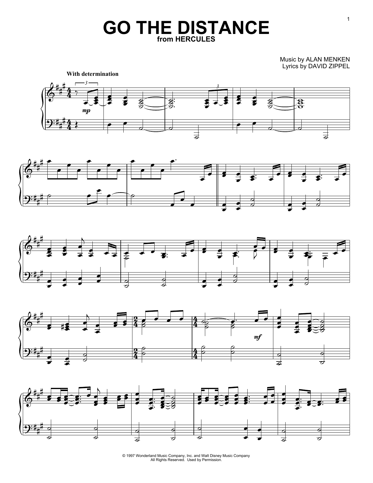Download Michael Bolton Go The Distance (from Hercules) Sheet Music