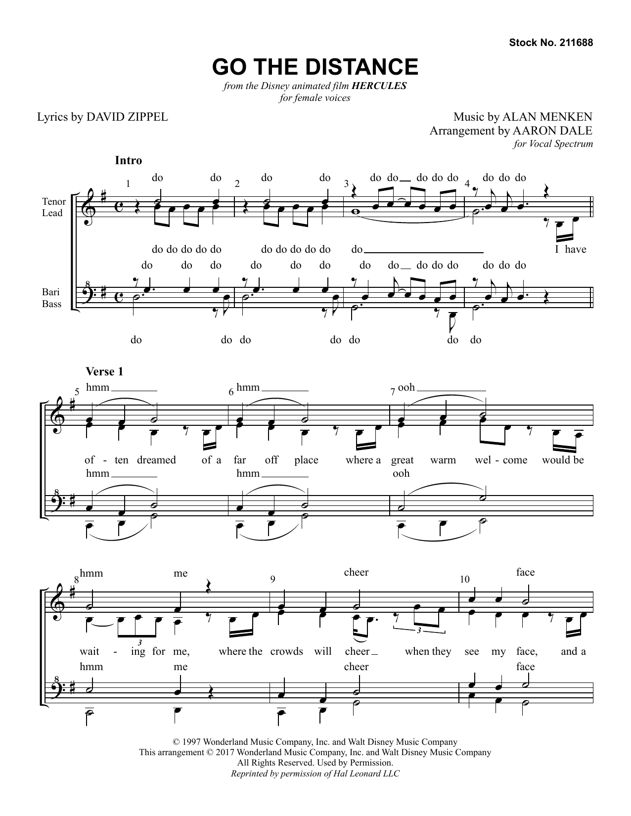 Download Roger Bart Go The Distance (from Disney's Hercules Sheet Music