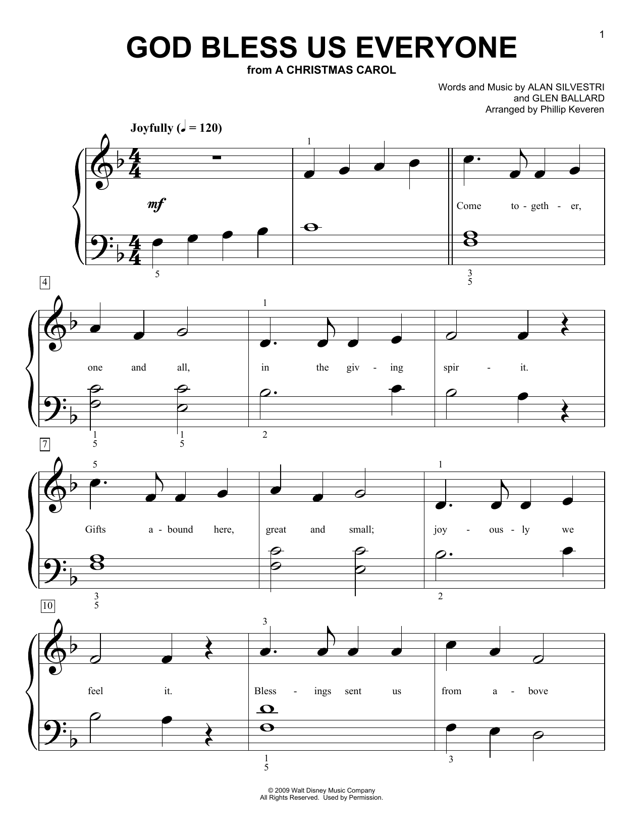 Download Andrea Bocelli God Bless Us Everyone (from A Christmas Sheet Music