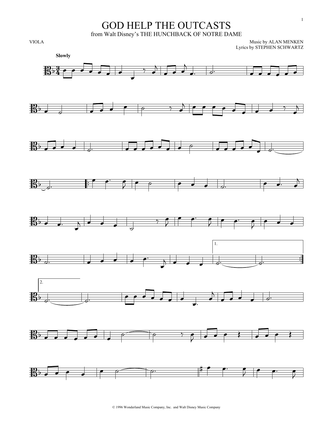 Download Bette Midler God Help The Outcasts Sheet Music