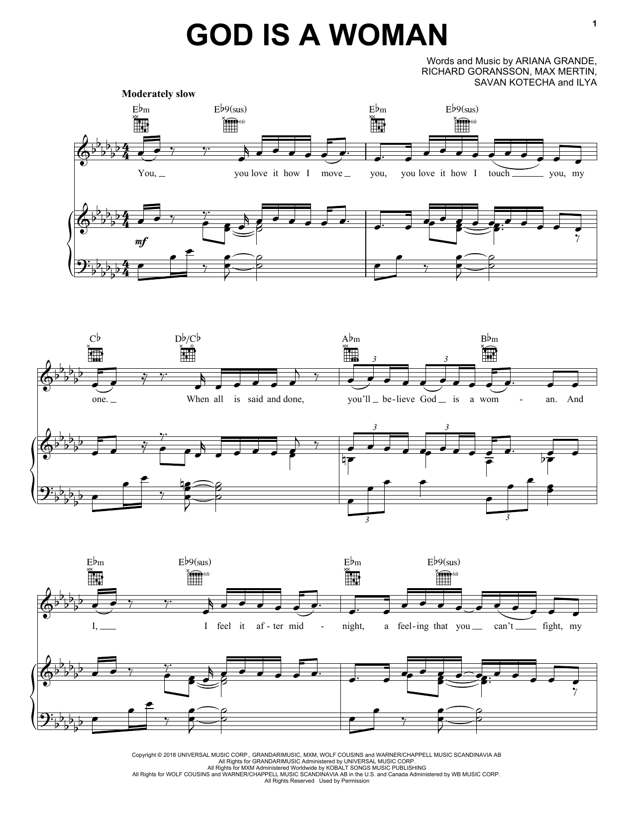 Download Ariana Grande God Is A Woman Sheet Music