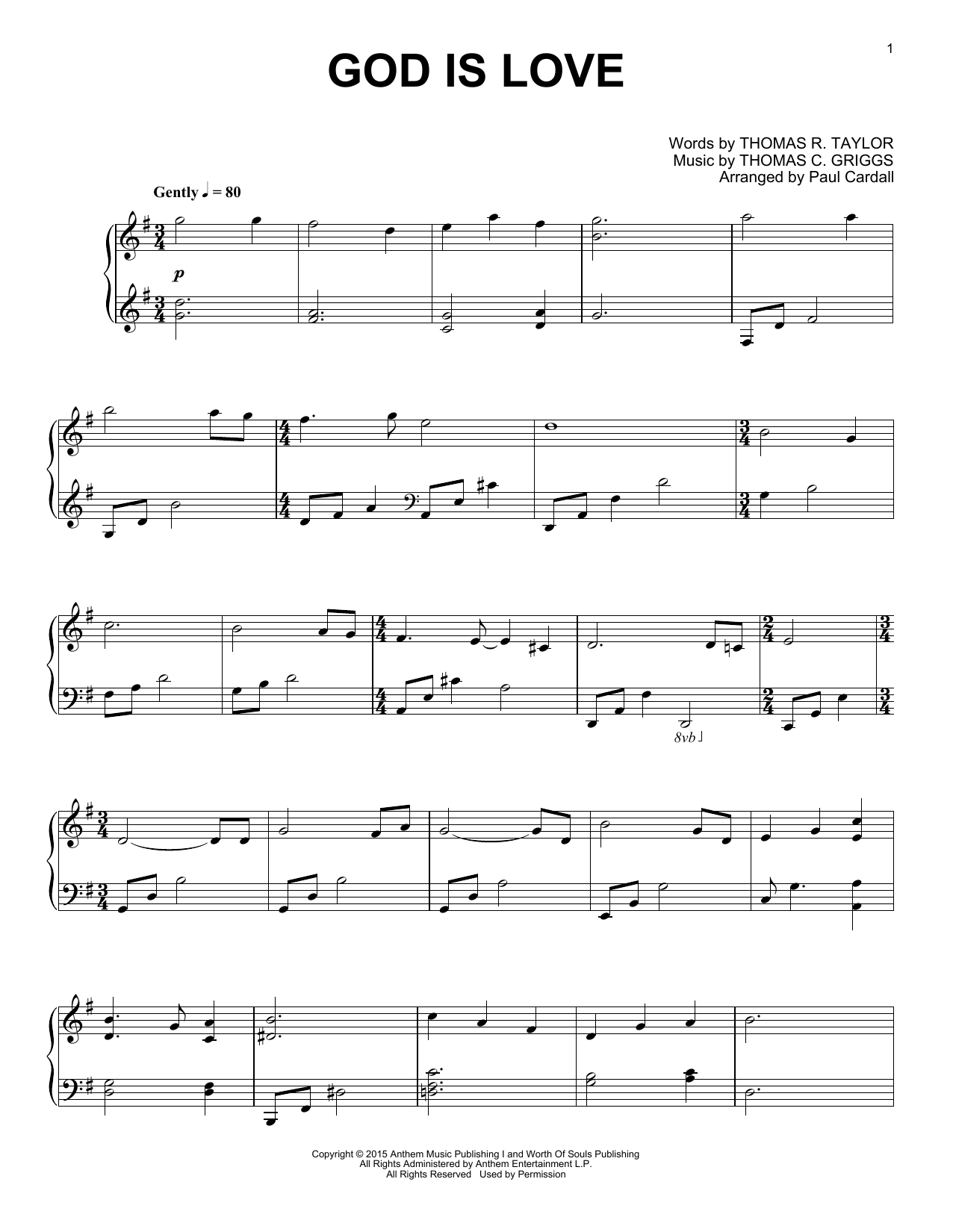 Download Paul Cardall God Is Love Sheet Music