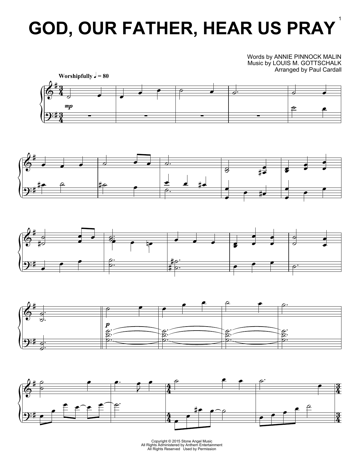 Download Paul Cardall God, Our Father, Hear Us Pray Sheet Music