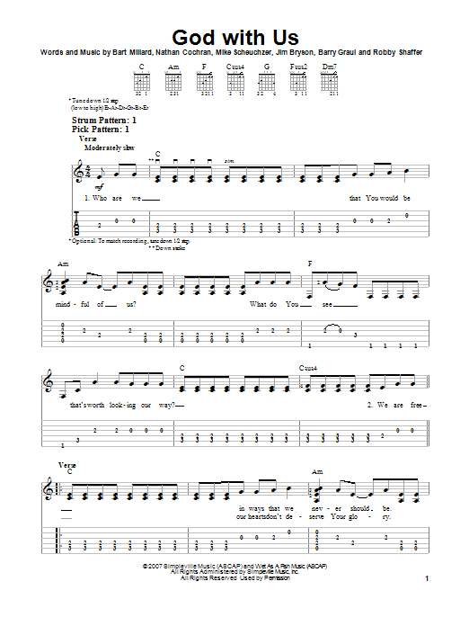 Download MercyMe God With Us Sheet Music