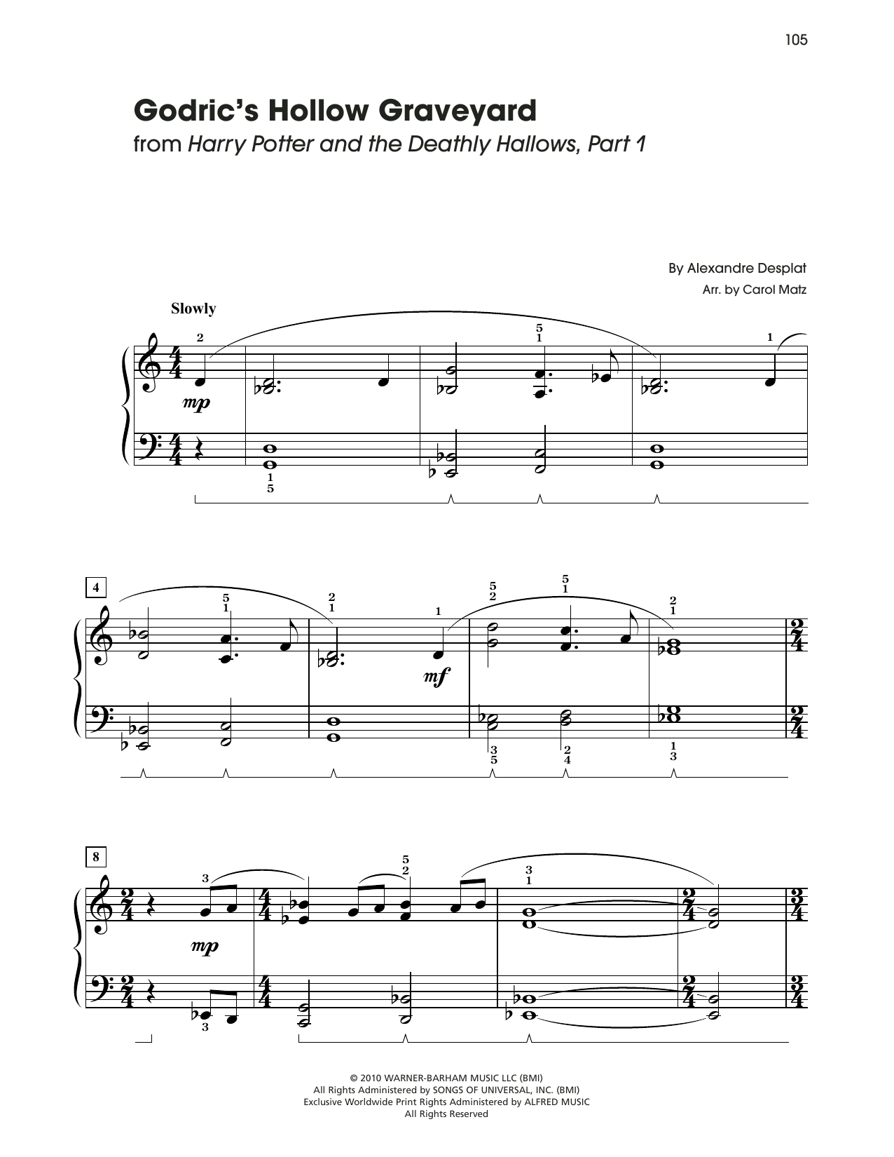 Download Alexandre Desplat Godric's Hollow Graveyard (from Harry P Sheet Music