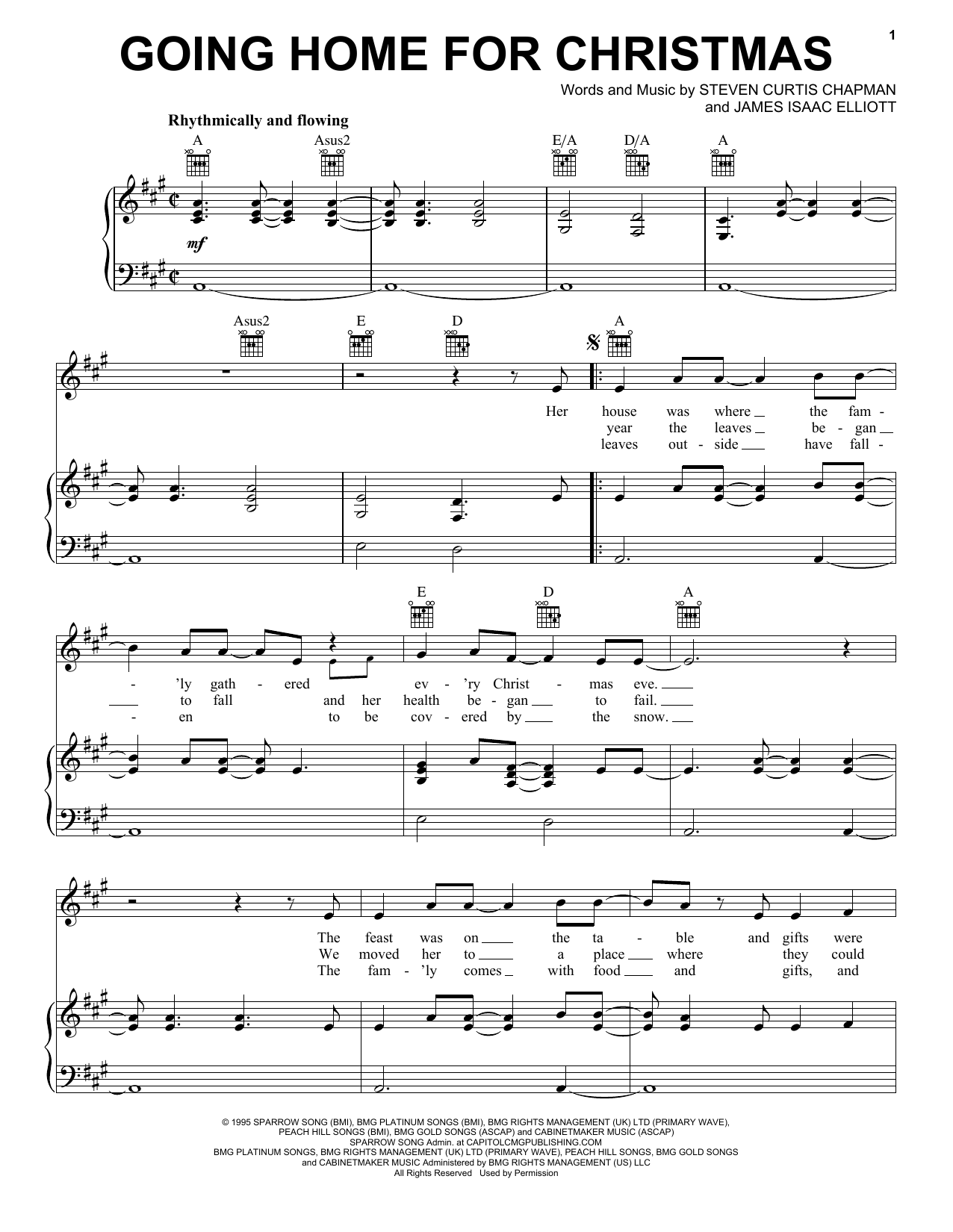 Download Steven Curtis Chapman Going Home For Christmas Sheet Music