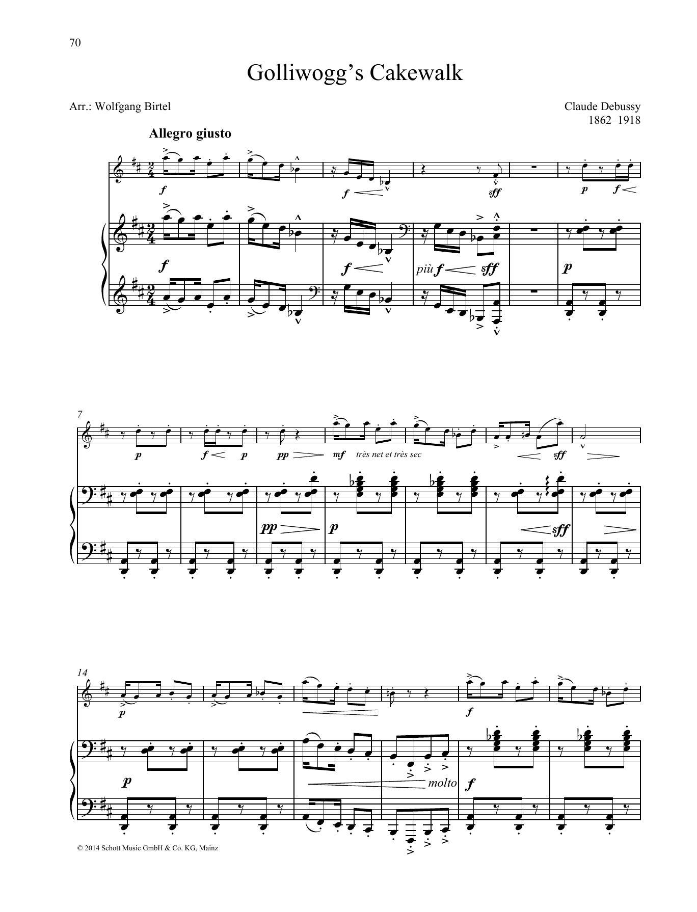 Download Claude Debussy Golliwogg's Cakewalk Sheet Music