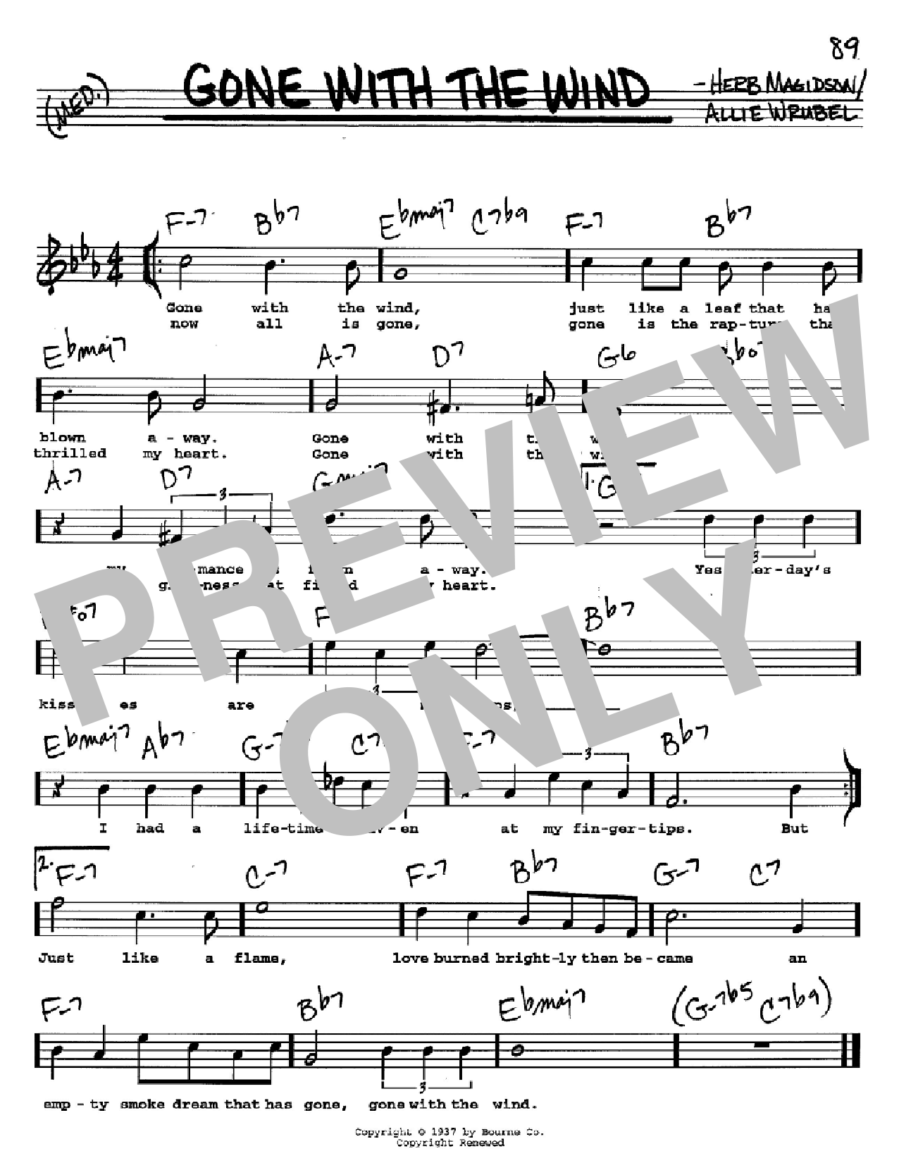 Download Herb Magidson Gone With The Wind Sheet Music