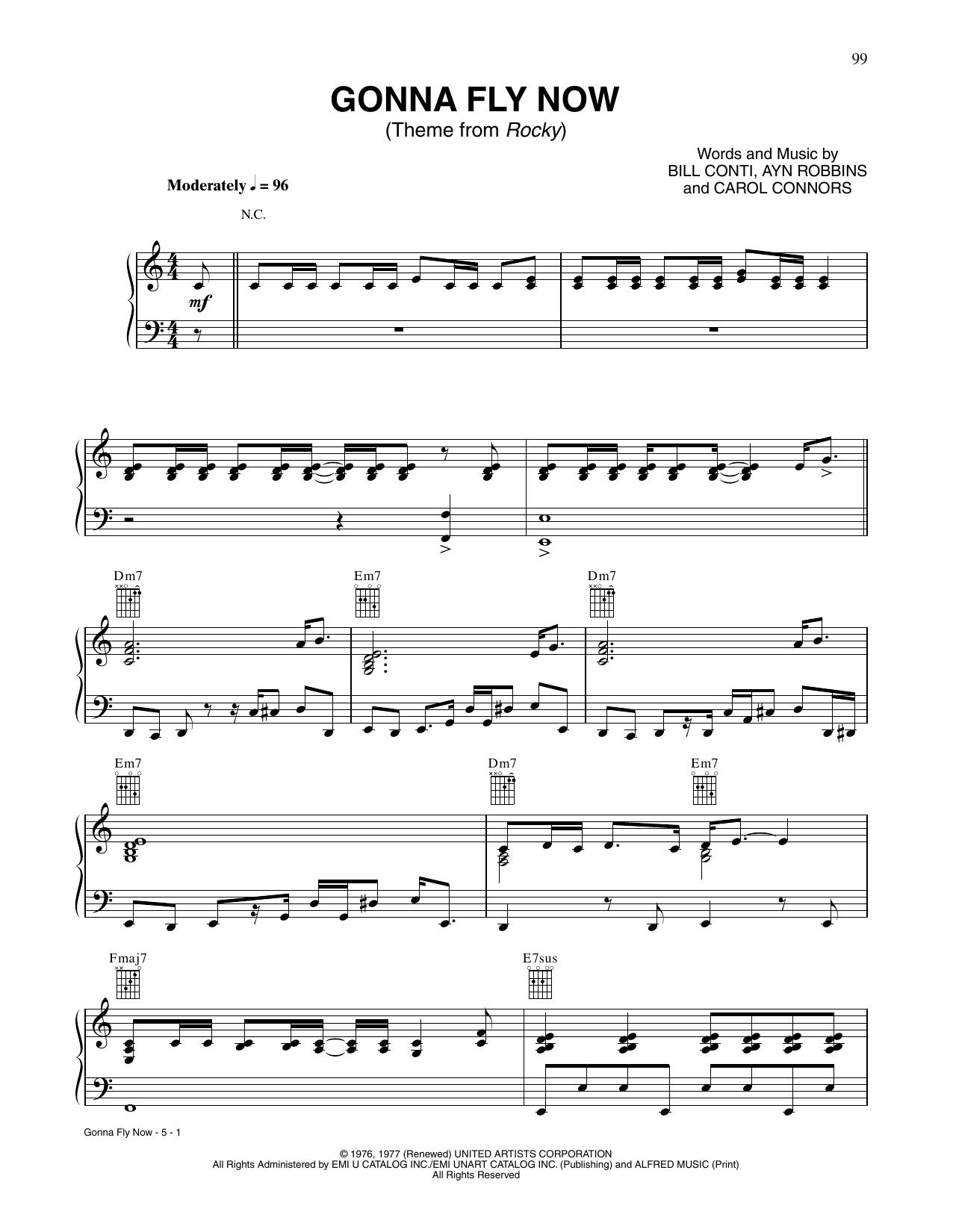 Download Bill Conti Gonna Fly Now (from Rocky) Sheet Music