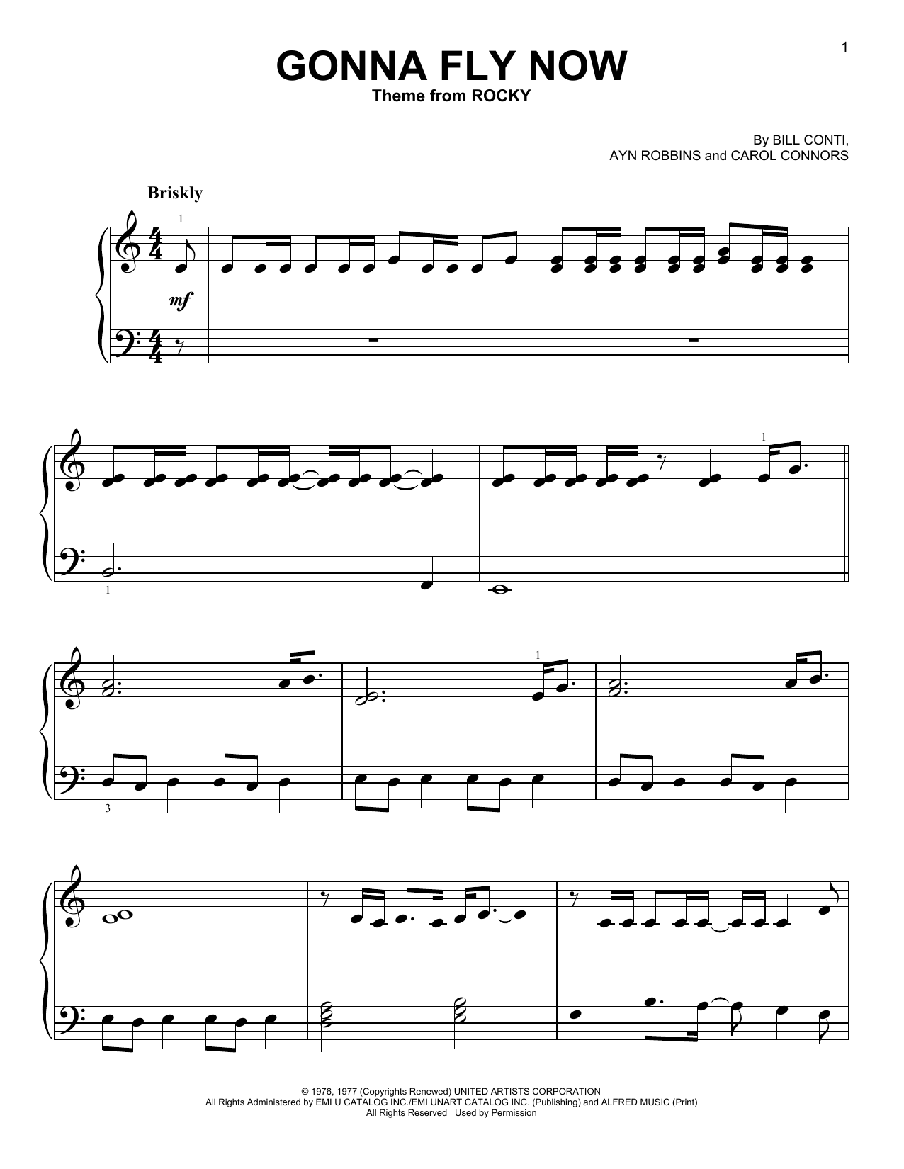 Download Ayn Robbins Gonna Fly Now (Theme from Rocky) Sheet Music