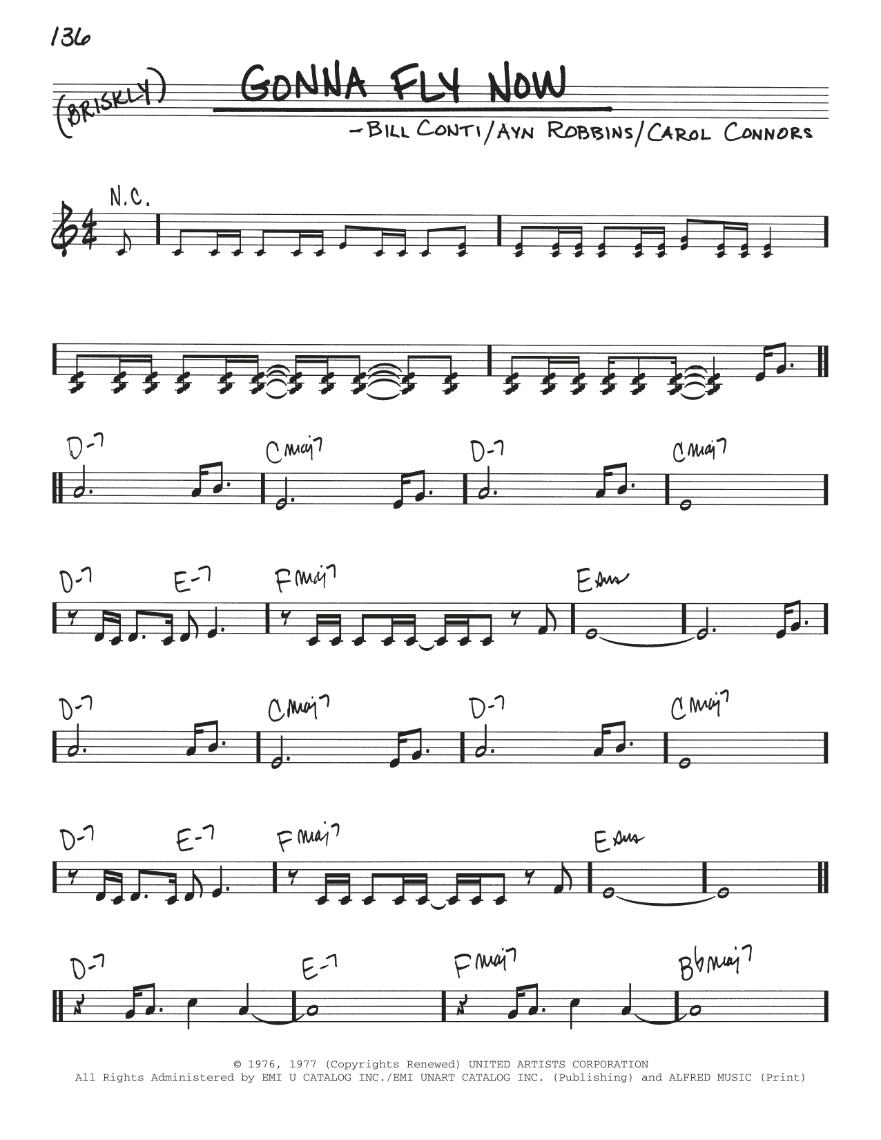 Download Ayn Robbins Gonna Fly Now Sheet Music