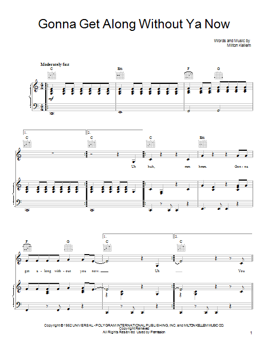 Download She & Him Gonna Get Along Without Ya Now Sheet Music