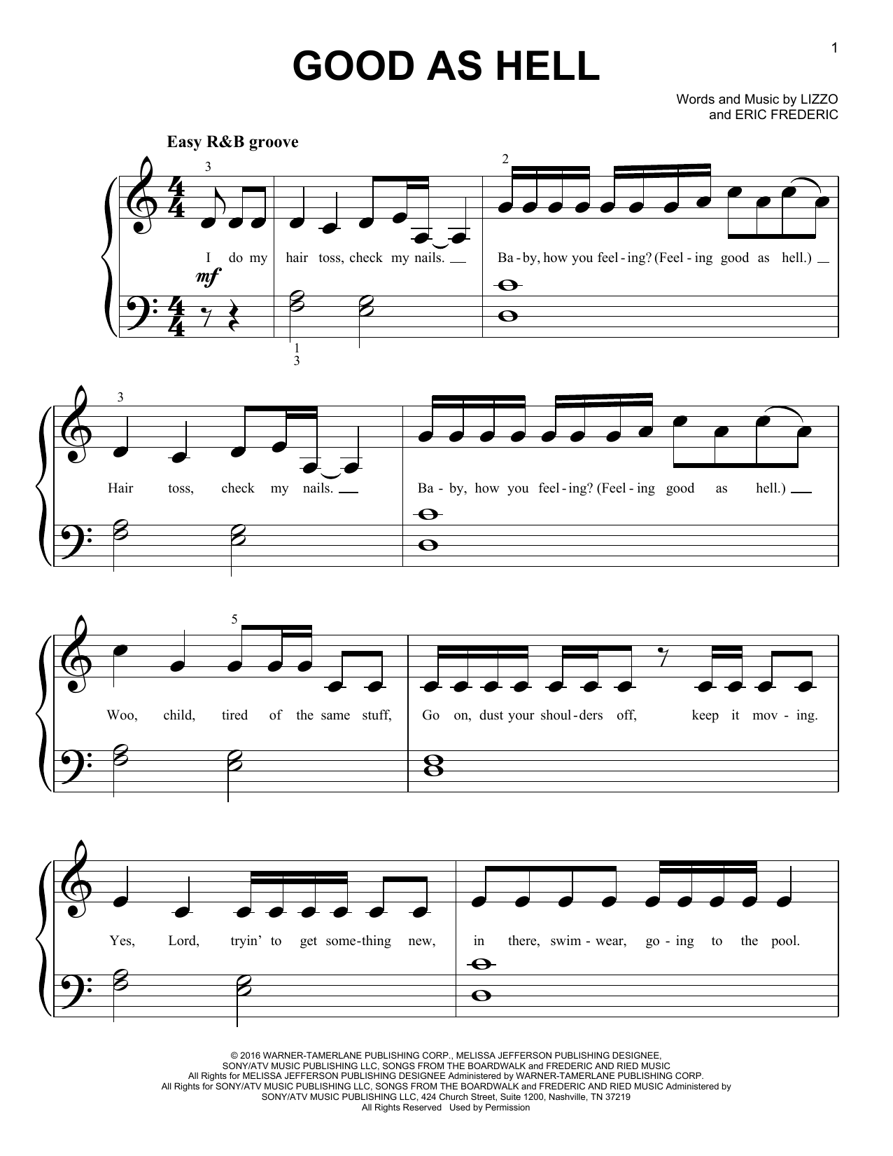 Download Lizzo Good As Hell Sheet Music