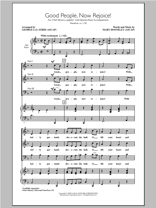 Download Mary Donnelly Good People, Now Rejoice! (arr. George Sheet Music