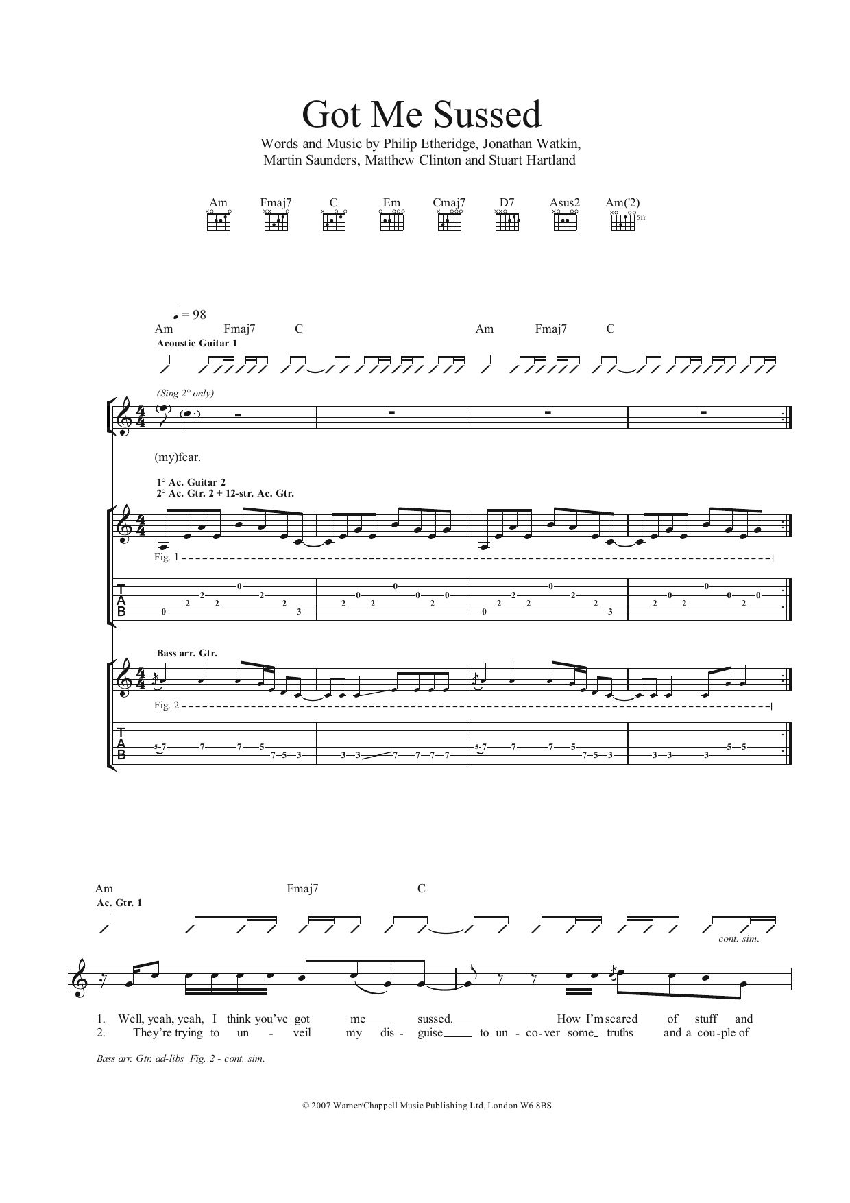 Download The Twang Got Me Sussed Sheet Music