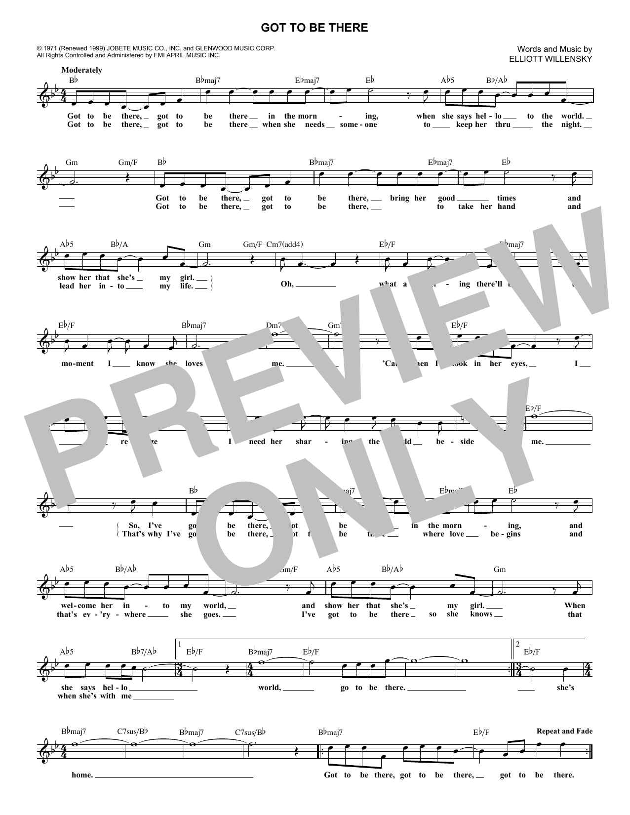 Download Michael Jackson Got To Be There Sheet Music