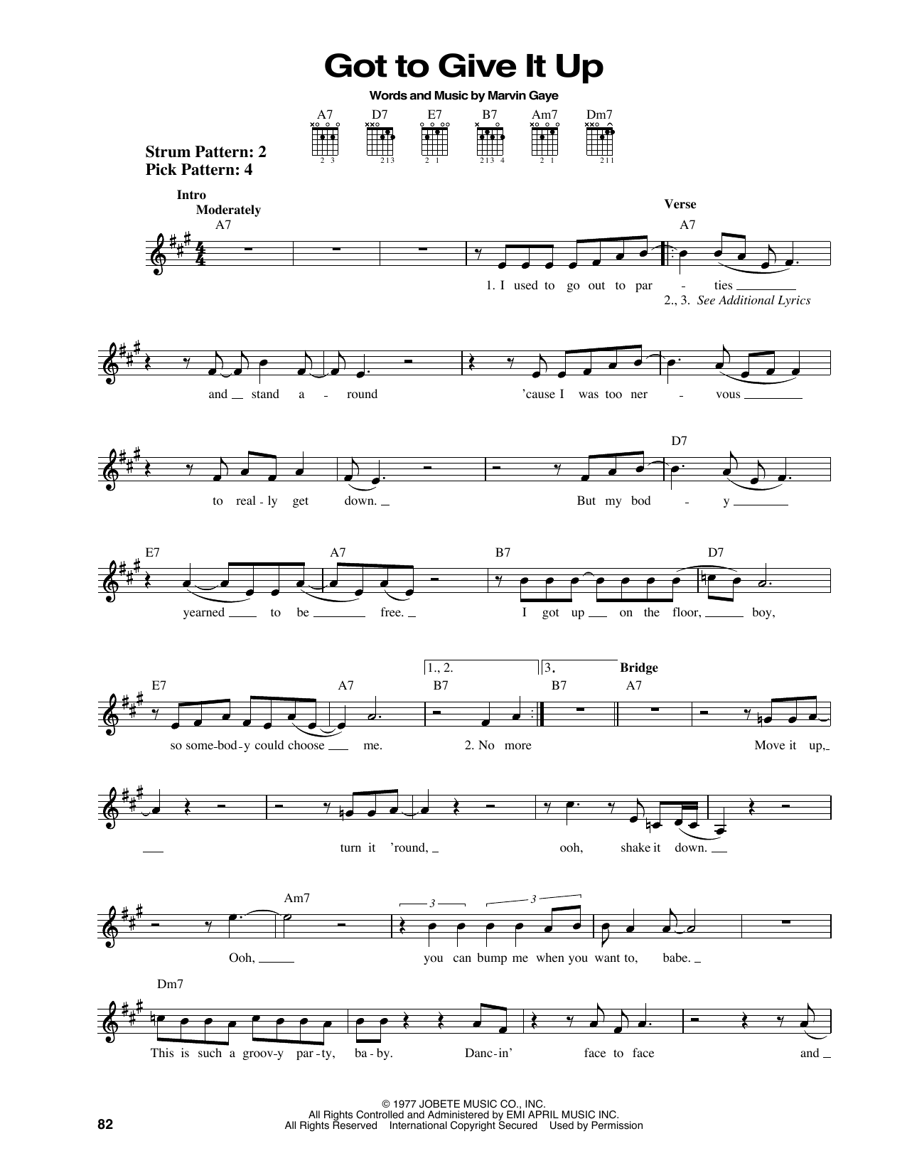 Download Marvin Gaye Got To Give It Up Sheet Music