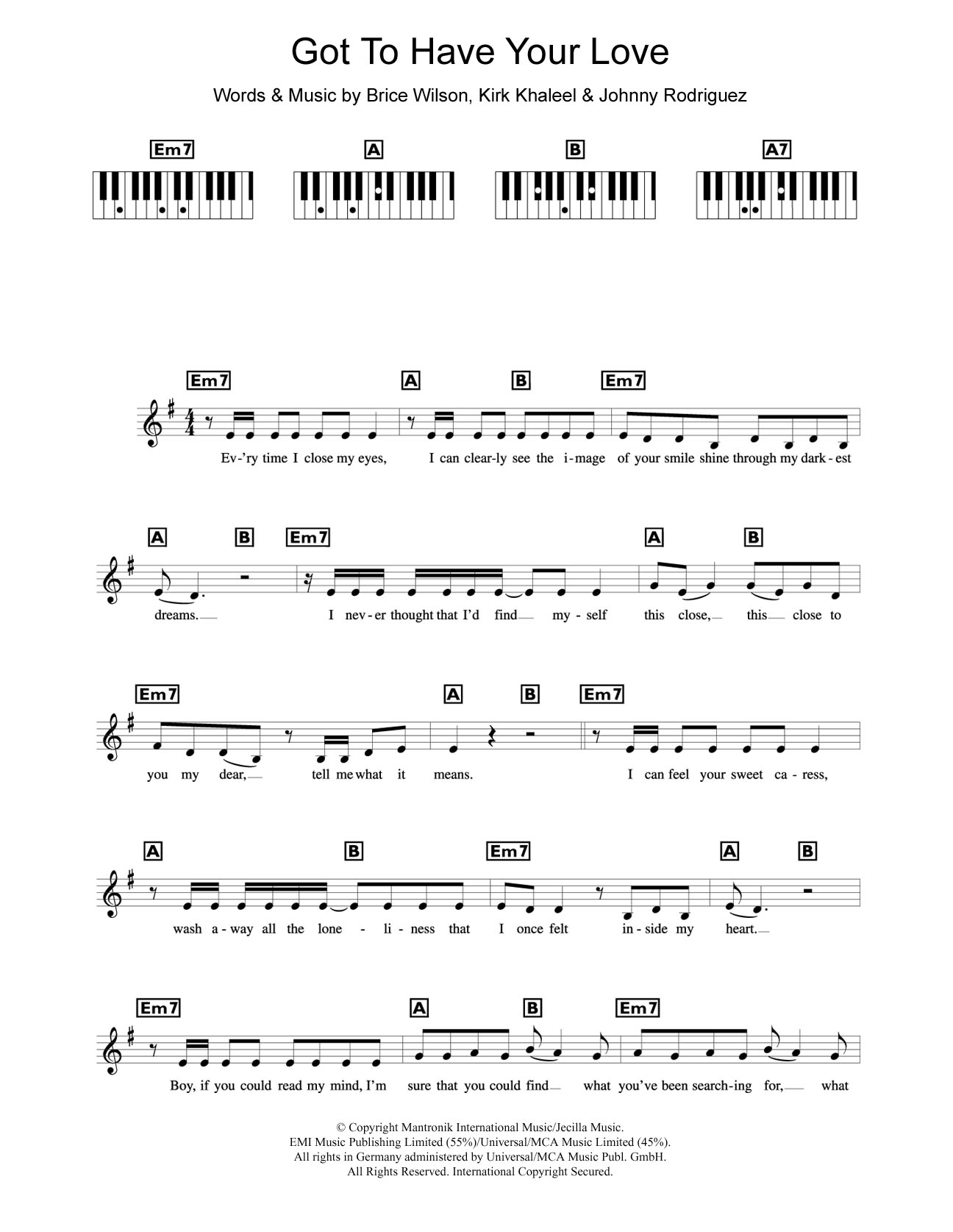 Download Liberty X Got To Have Your Love Sheet Music