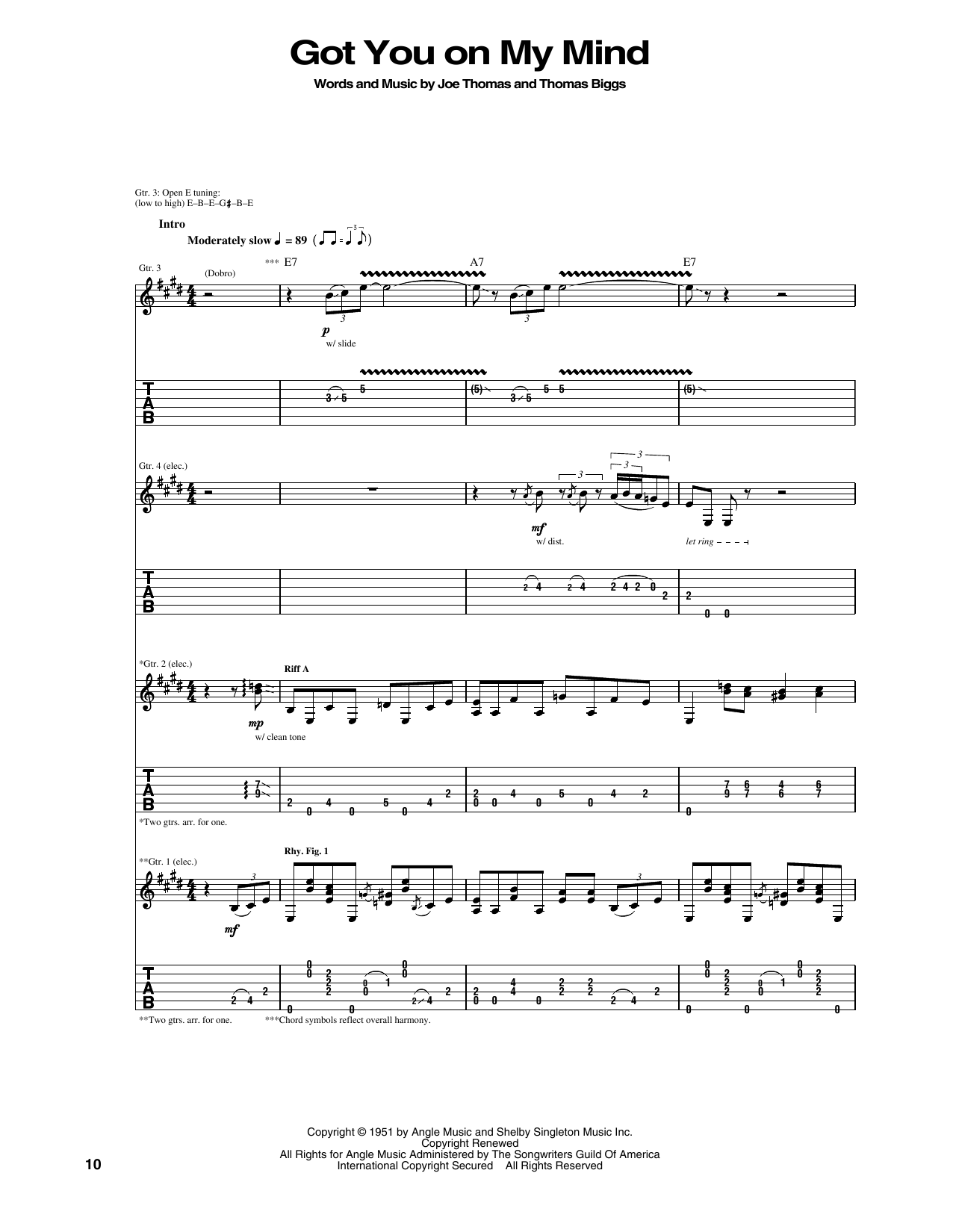 Download Eric Clapton Got You On My Mind Sheet Music