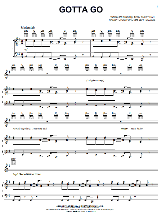tobyMac Gotta Go sheet music notes printable PDF score