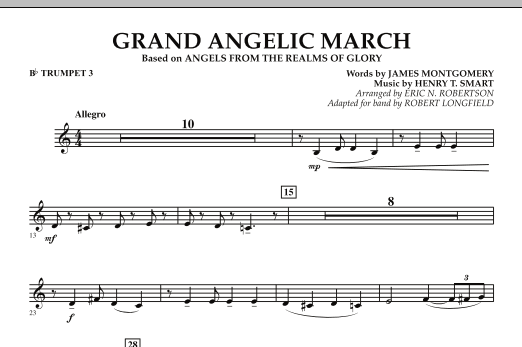Download Robert Longfield Grand Angelic March - Bb Trumpet 3 Sheet Music